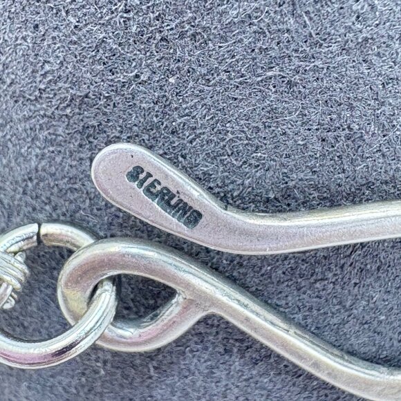 VTG Sterling Silver 925 Leaf Circle Link Chain Bracelet Size 8.25" Length - Picture 7 of 10